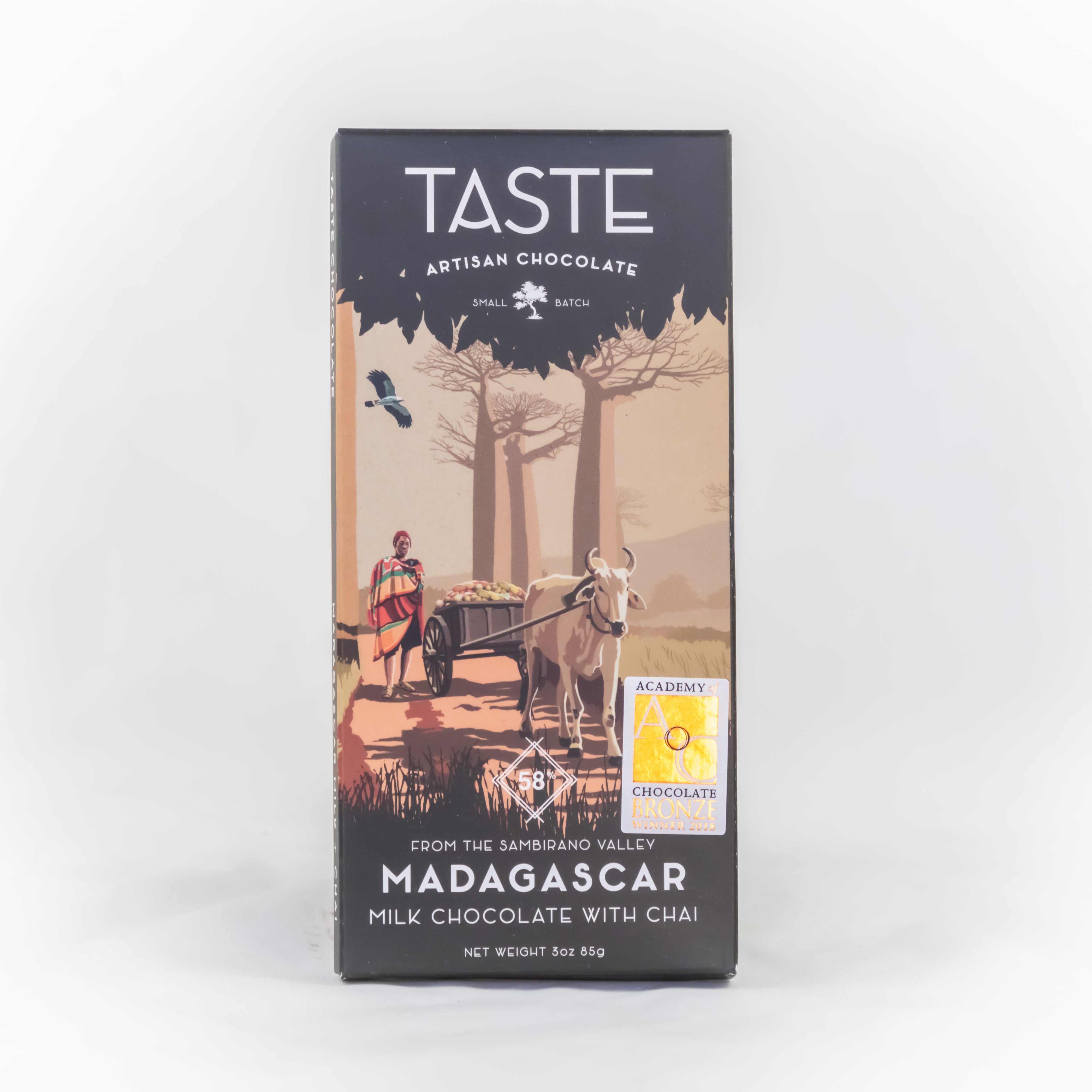 Madagascar Milk + Chai 58% Dark Chocolate Bar - Taste 117
